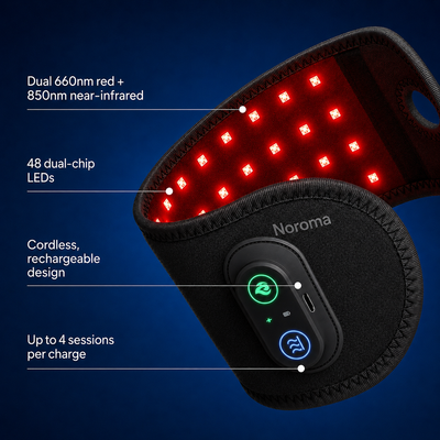 NOROMA™ Wrap — Red Light Therapy Wrist Wrap