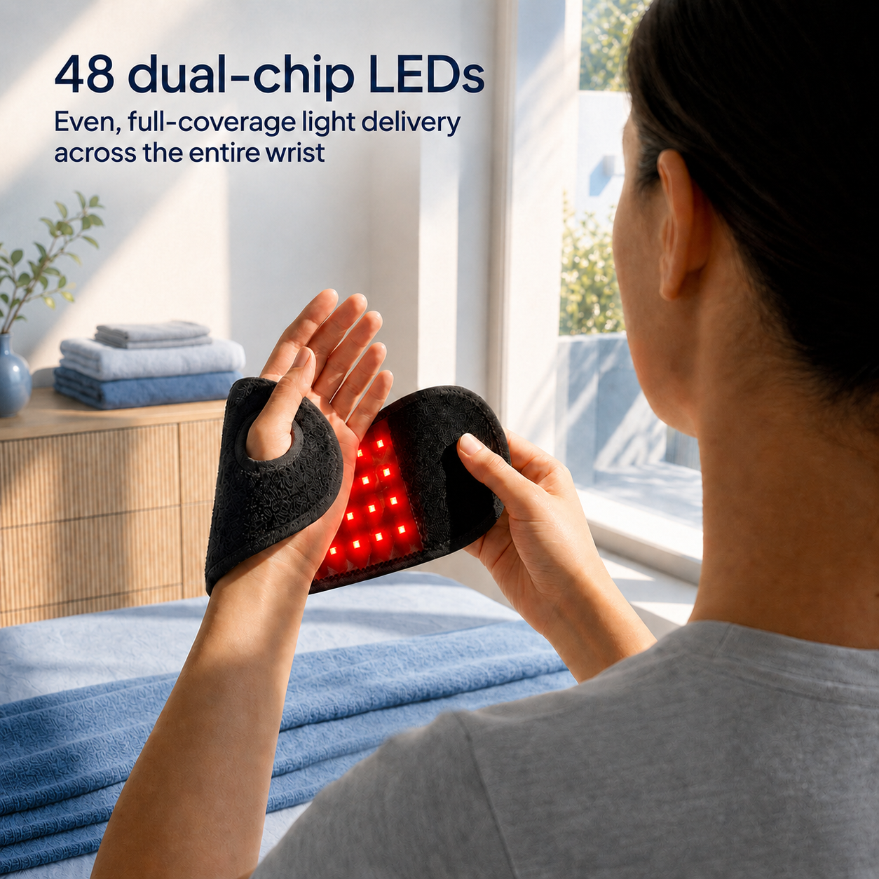 NOROMA™ Wrap — Red Light Therapy Wrist Wrap