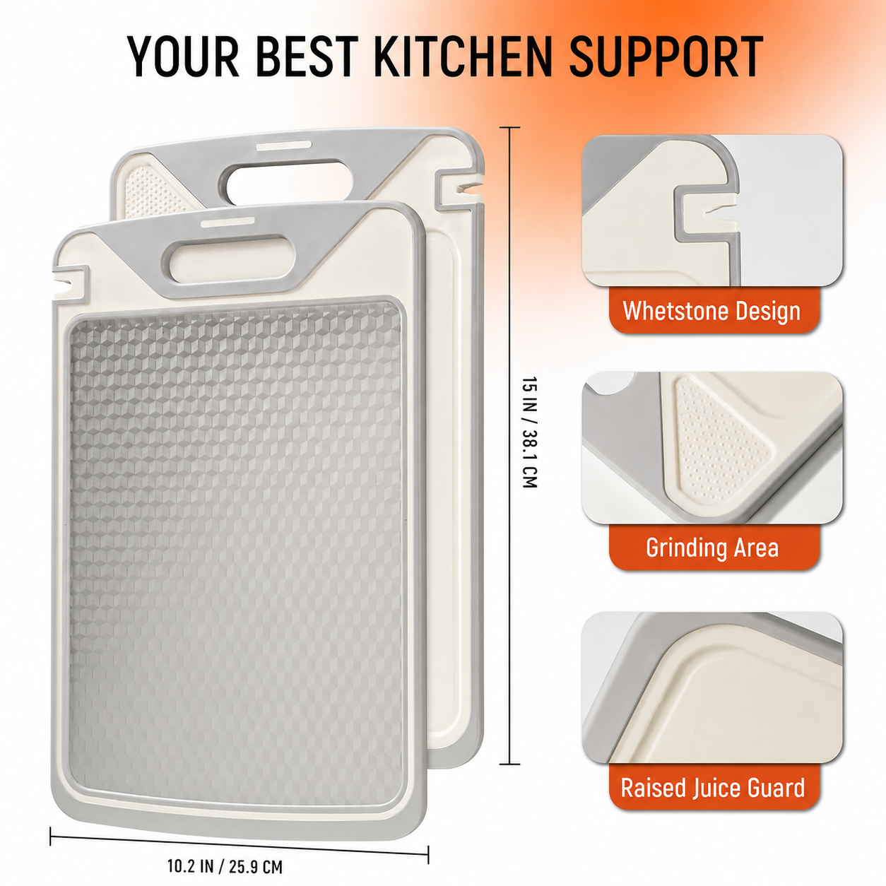 Noroma 2-in-1 Titanium & Non-Toxic PP Cutting Board