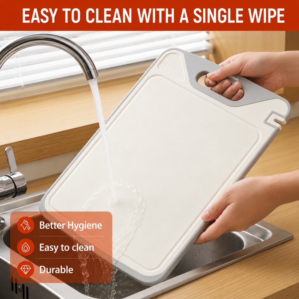 Noroma 2-in-1 Titanium & Non-Toxic PP Cutting Board